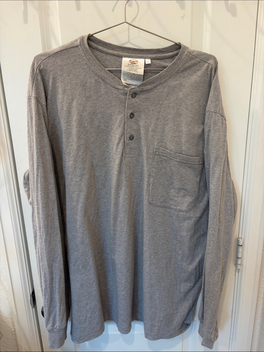 Men’s Gray Long Sleeve RASCO FR shirt